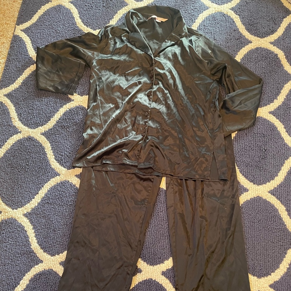 Victoria’s Secret Black Satin Pajamas